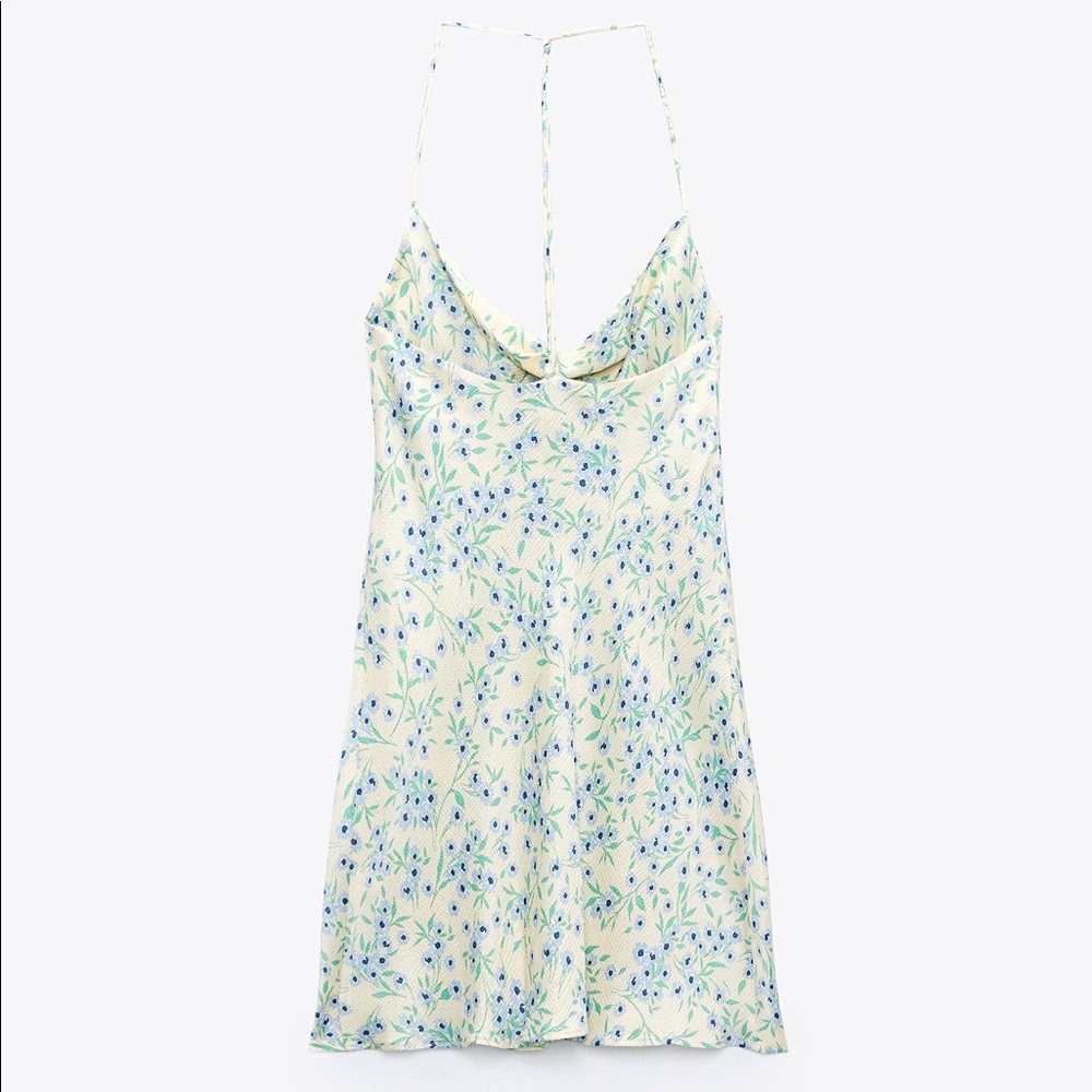 Zara printed cowl neck dress - Picture 4 of 7